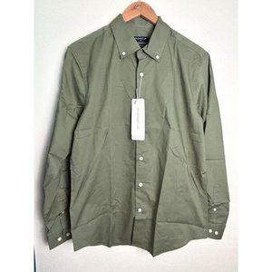 PASHARTUK Men's Button Down Shirt Long Sleeve Top Size M Slim Fit NEW